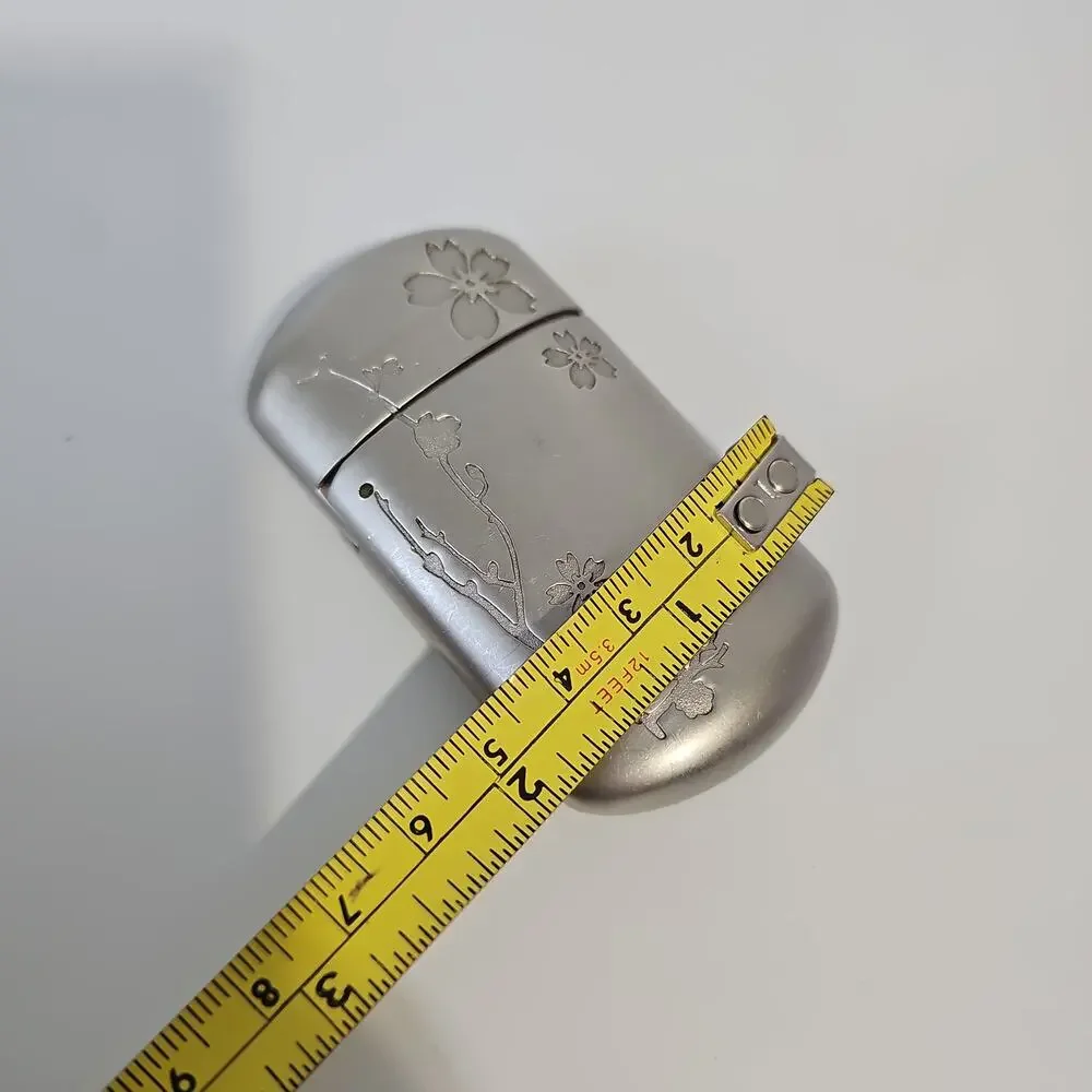 Vintage Silver Tone Pocket Ashtray Portable Travel Cigarette Butt Holder